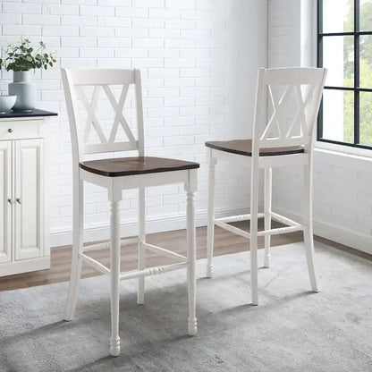 Crosley Shelby 2Pc Bar Stool Set - 18 W x21.75 D x 46.5 H