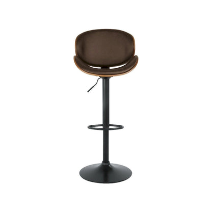 Signature Design by Ashley Harley Modern Adjustable Brown and Black Bar Stool