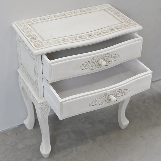 Windsor Carved 2-Drawer End Table