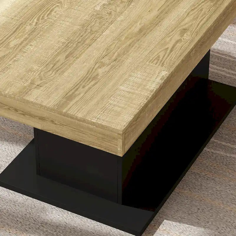 White / Black Extendable Dining Table, I-Shaped Legs, Seats 6–8