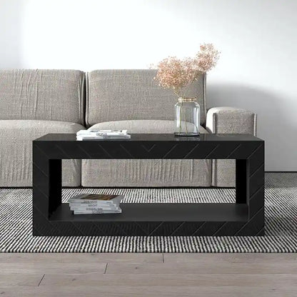 Gray / Black / White High Gloss Modern Coffee Table for 1