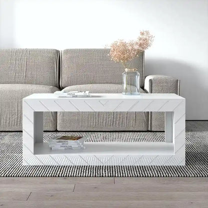 Gray / Black / White High Gloss Modern Coffee Table for 1