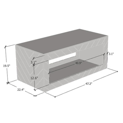 Gray / Black / White High Gloss Modern Coffee Table for 1