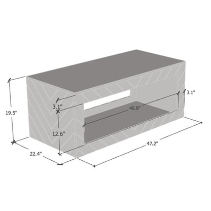 Gray / Black / White High Gloss Modern Coffee Table for 1