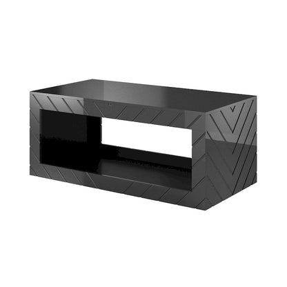 Gray / Black / White High Gloss Modern Coffee Table for 1