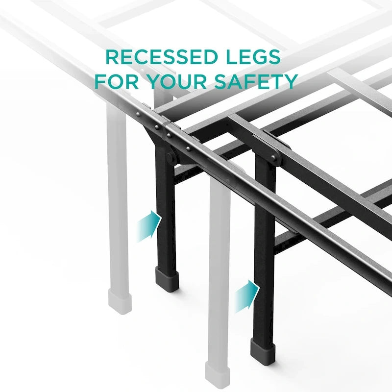 Priage by ZINUS SmartBase Super Heavy Duty Mattress Foundation, 14 Inch Metal Platform Bed Frame