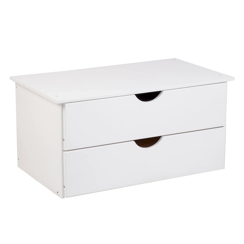 2-Drawer Internal Wardrobe Chest – White / Grey / Black / Java, Solid Pine, Single-Person Assembly