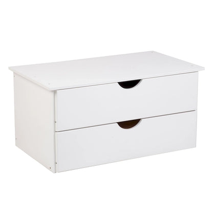 2-Drawer Internal Wardrobe Chest – White / Grey / Black / Java, Solid Pine, Single-Person Assembly