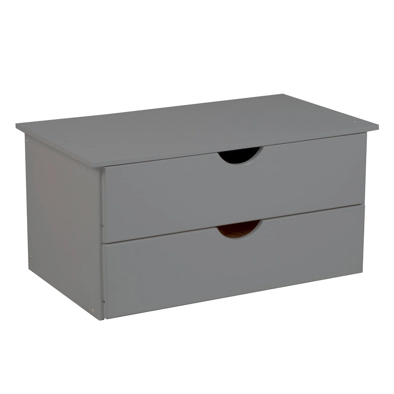 2-Drawer Internal Wardrobe Chest – White / Grey / Black / Java, Solid Pine, Single-Person Assembly