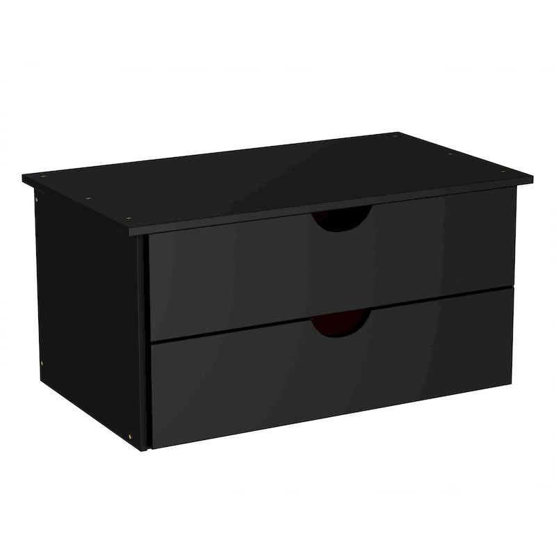 2-Drawer Internal Wardrobe Chest – White / Grey / Black / Java, Solid Pine, Single-Person Assembly