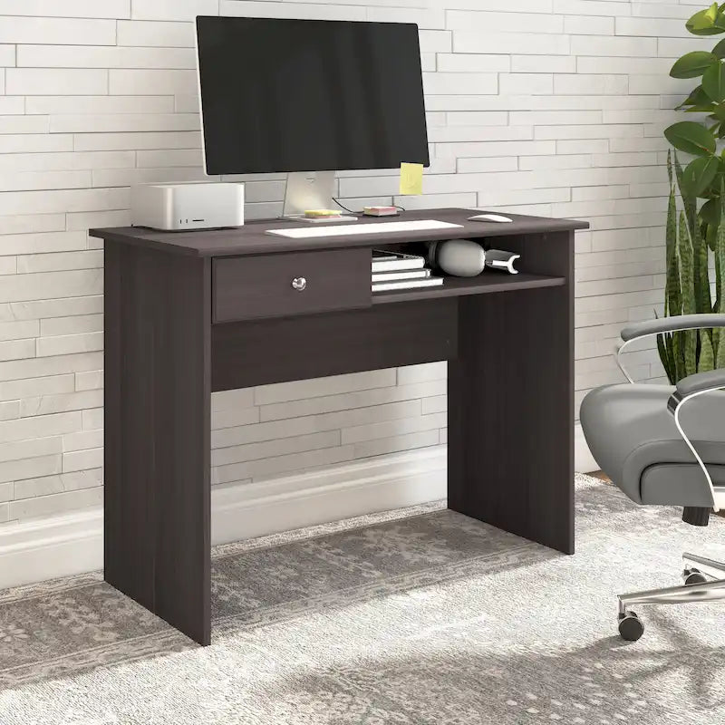 40" Writing Desk – White / Harvest Cherry / Espresso Oak / Heather Gray, Single