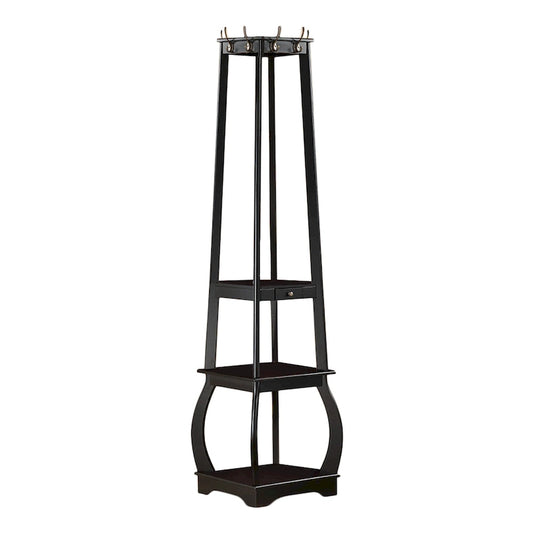 3-Tier Coat Rack with Storage Shelves and Drawer