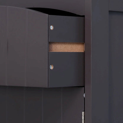 HOMCOM Bathroom Storage Cabinet, Free Standing Bath Storage Unit, Tall Linen Tower with 3-Tier Shelves and Drawer, Brown