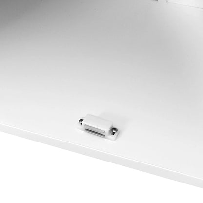 Nestfair White Storage Cabinet with Double Door Adjustable Shelf