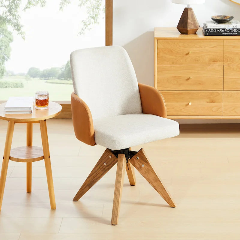 Art Leon Mid-century Modern Upholstered Home Office Desk Chair