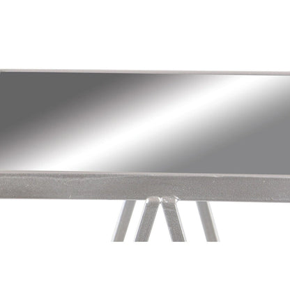 Gold, Silver or Black Metal Contemporary Accent Table with Mirrored Glass Top (Set of 2) - 15 x 15 x 25