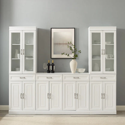 Crosley Stanton 3Pc Sideboard And Glass Door Pantry Set - 14.5x95x78