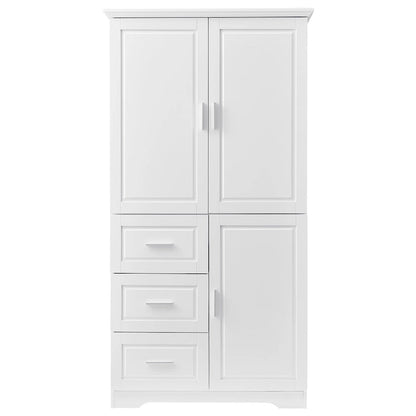 Tall and Wide Storage Cabinet with Doors for Bathroom/Office