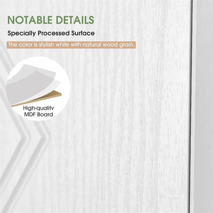 Merax Freestanding Tall Bathroom Corner Cabinet with Adjustable Shelves