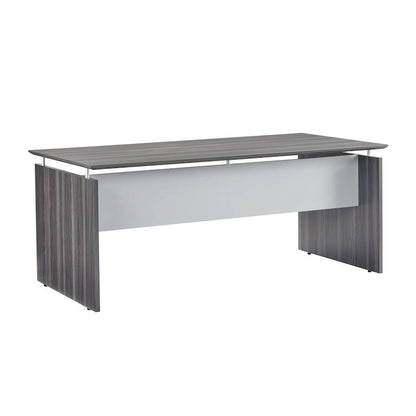 72"W Floating Surface Desk – Textured Sea Salt / Grey Steel / Mocha, Single-Person