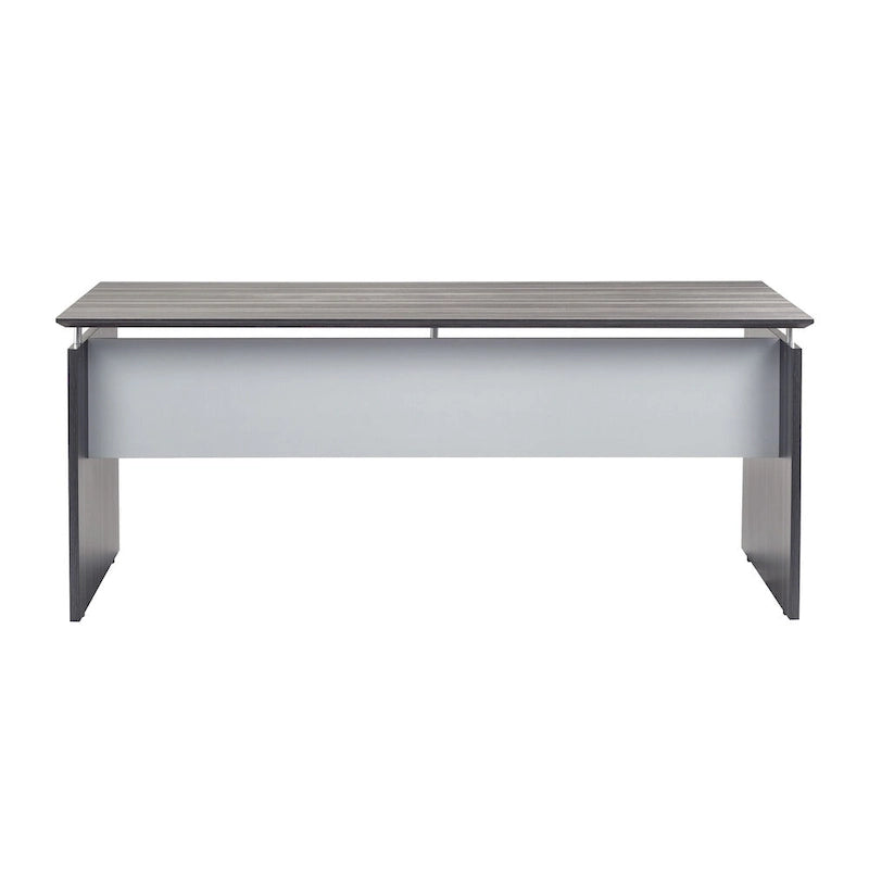 72"W Floating Surface Desk – Textured Sea Salt / Grey Steel / Mocha, Single-Person