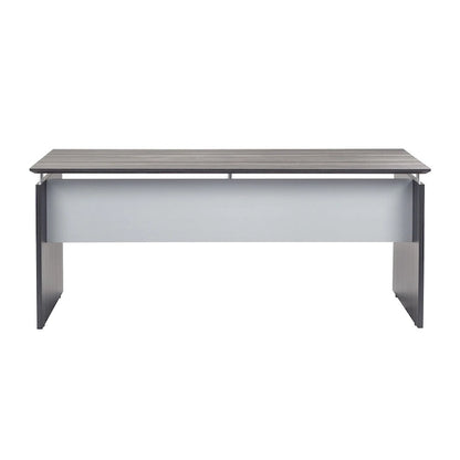 72"W Floating Surface Desk – Textured Sea Salt / Grey Steel / Mocha, Single-Person