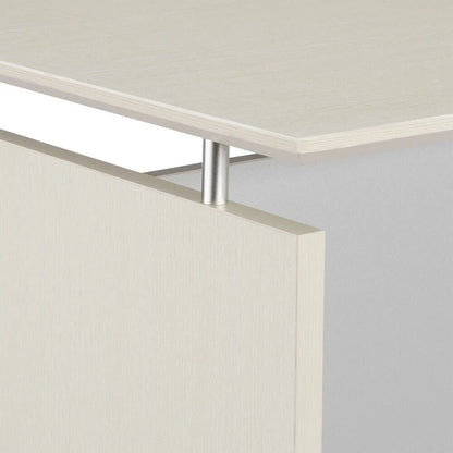 72"W Floating Surface Desk – Textured Sea Salt / Grey Steel / Mocha, Single-Person