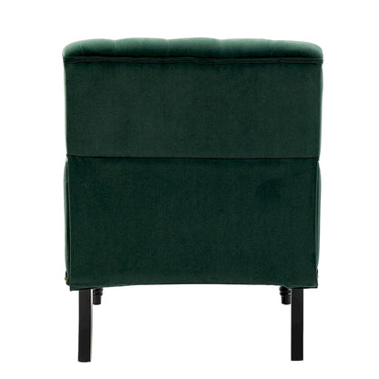 Grey / Sage / Black Velvet Button Tufted Accent Chair, Single Seat