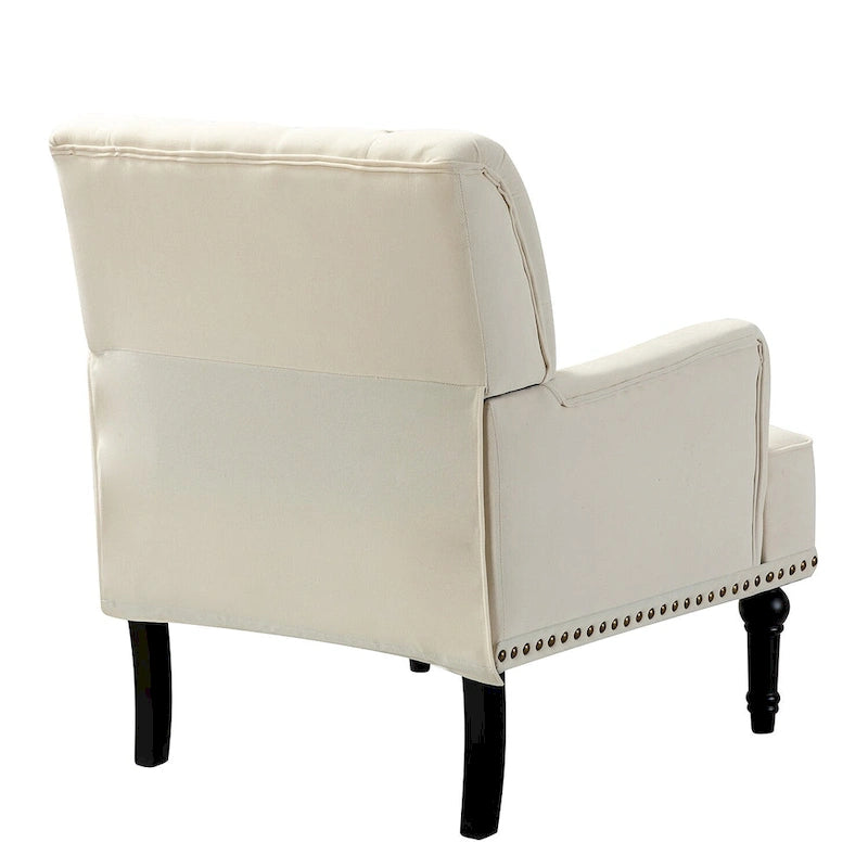 Grey / Sage / Black Velvet Button Tufted Accent Chair, Single Seat