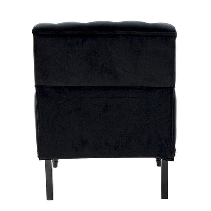 Grey / Sage / Black Velvet Button Tufted Accent Chair, Single Seat