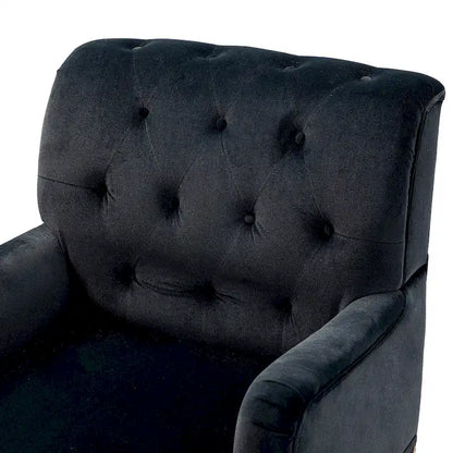 Grey / Sage / Black Velvet Button Tufted Accent Chair, Single Seat