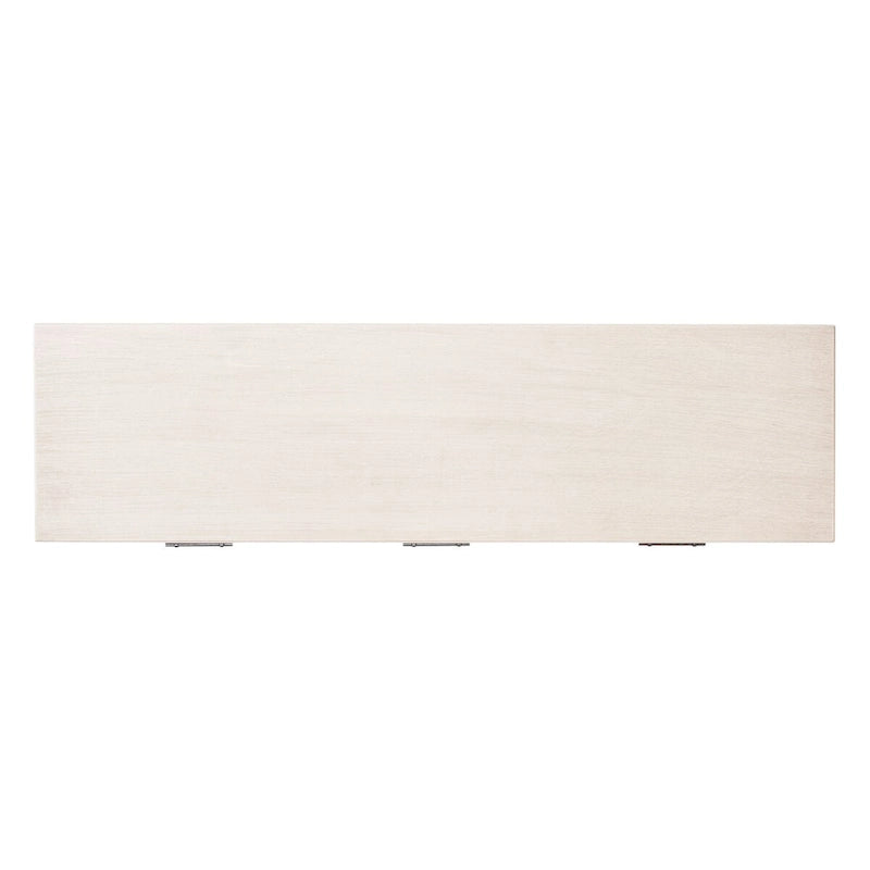 Greige / Brown / Black / Distressed White | 3-Drawer Herringbone Console Table with Bottom Shelf