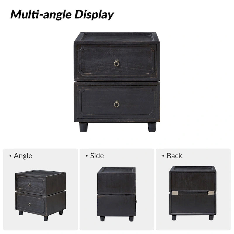 Greg Transitional 2 - Drawer Nightstand with Multiple Configurations by HULALA HOME