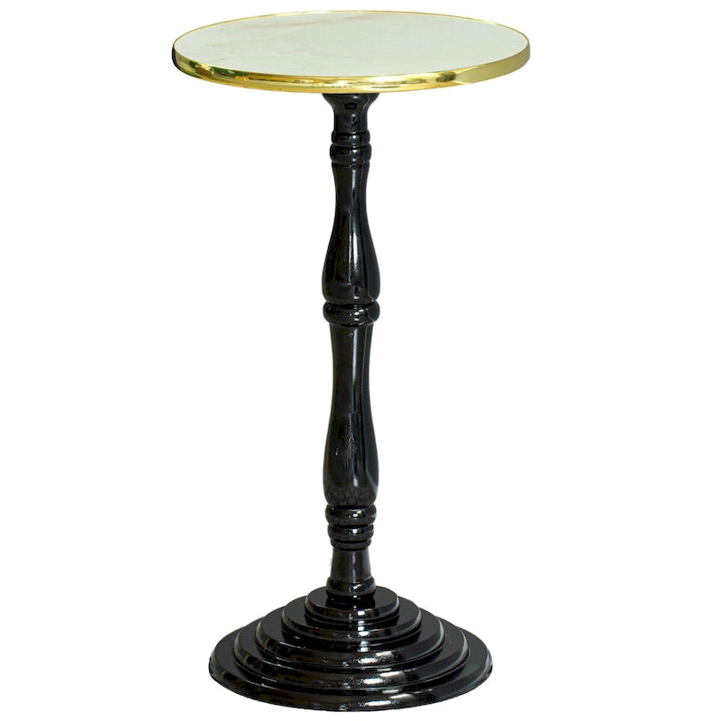 Round Wooden Side Table, Living Room Accent Pedestal End Table - Modern Furniture, Decorative Stand, Small Space Solution