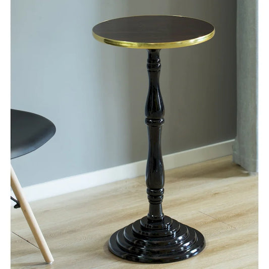 Round Wooden Side Table, Living Room Accent Pedestal End Table - Modern Furniture, Decorative Stand, Small Space Solution