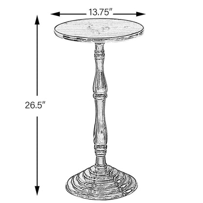 Round Wooden Side Table, Living Room Accent Pedestal End Table - Modern Furniture, Decorative Stand, Small Space Solution