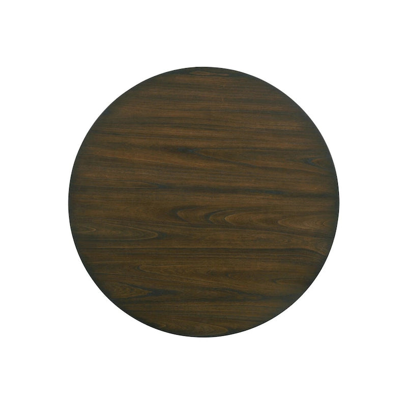 Furniture of America Derry Antique White & Dark Oak 47-inch Round Dining Table