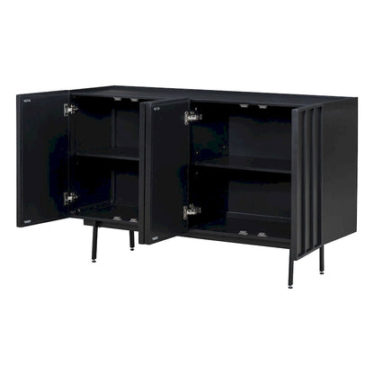 Sideboard Wooden Cabinet with 4 Doors Suitable for Living Rooms