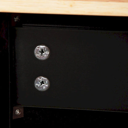 Mobile Kitchen Island Cart with Rubber Wood Top and 3 Drawers