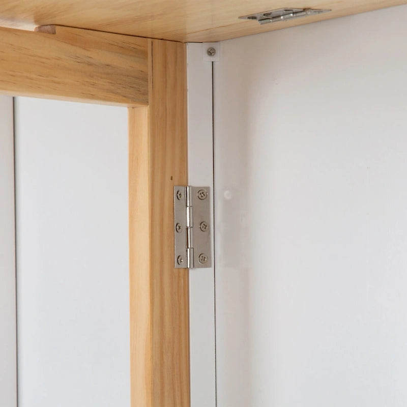 Mobile Kitchen Island Cart with Rubber Wood Top and 3 Drawers