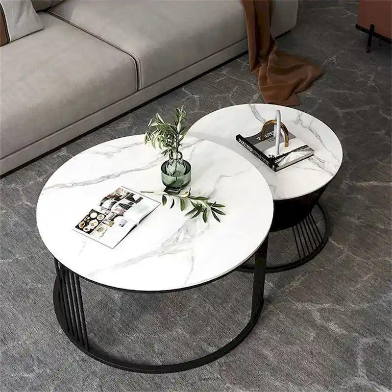 Round Modern Nesting Coffee Set of 2