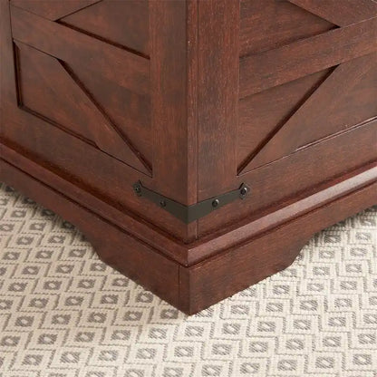White & Oak Square Lift-Top Coffee Table with Hidden Storage