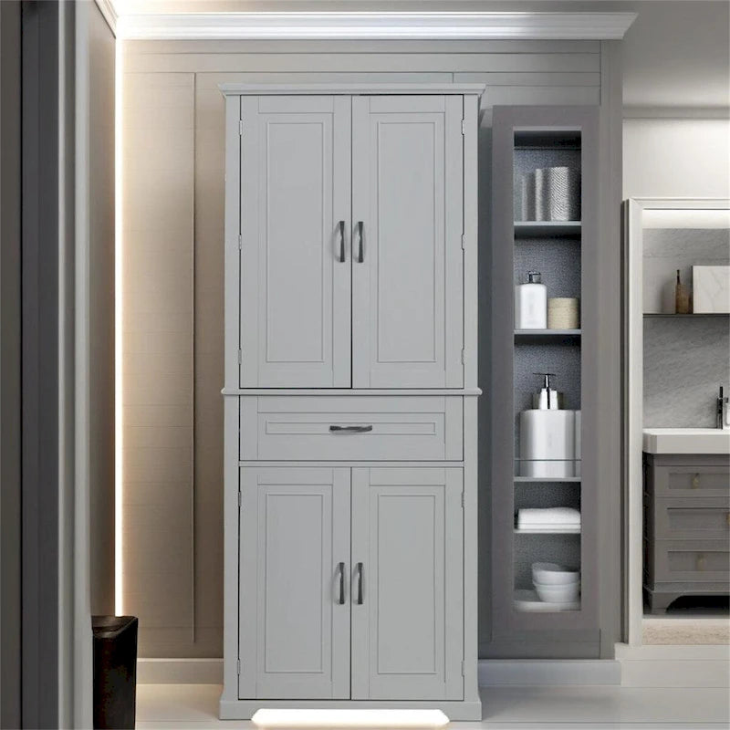 Bathroom Storage Cabinet with Doors and Drawer