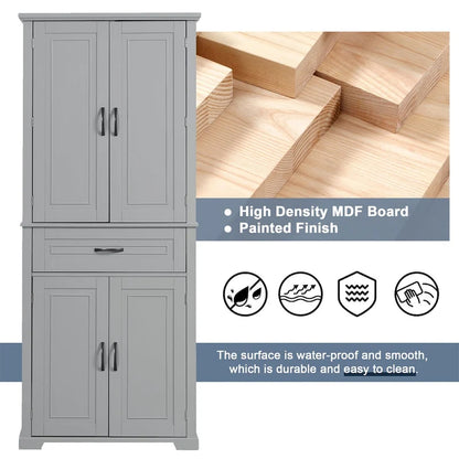 Bathroom Storage Cabinet with Doors and Drawer