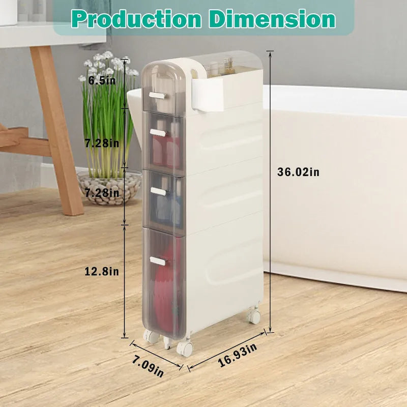 Toilet Paper Holder Storage Cabinet Beside Toilet Storage for Small Bathroom