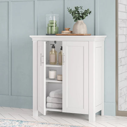 RiverRidge Somerset Two-Door Bathroom and Laundry Storage Cabinet with Adjustable Shelf - White