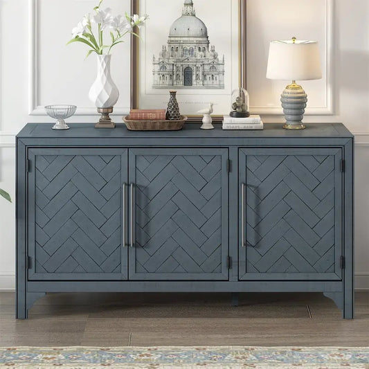 Wooden Storage Cabinet Sideboard with Adjustable Shelves